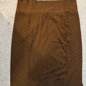LuLaRoe Brown Pencil Skirt Knee-Length Work
